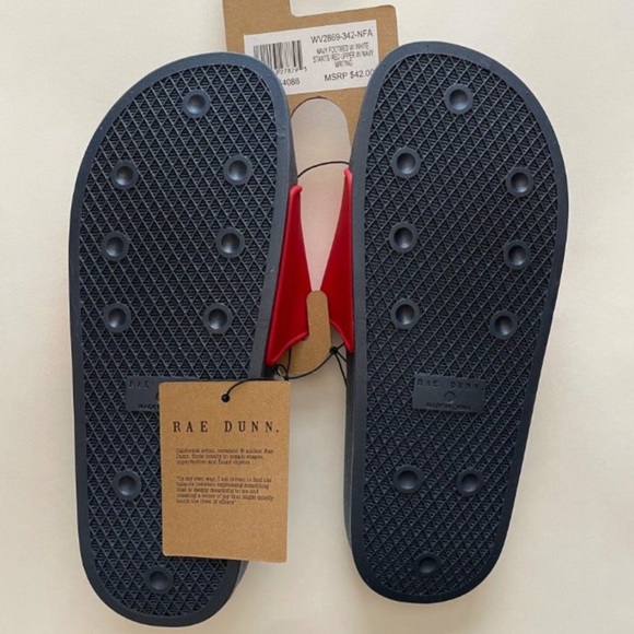 NWT Women’s Rae Dunn USA Slides - Picture 4 of 6